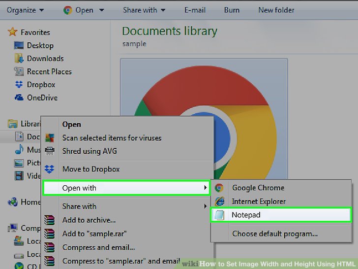 How to Set Image Width and Height Using HTML 4 Steps