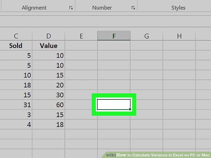 How to Calculate Variance in Excel on PC or Mac 6 Steps