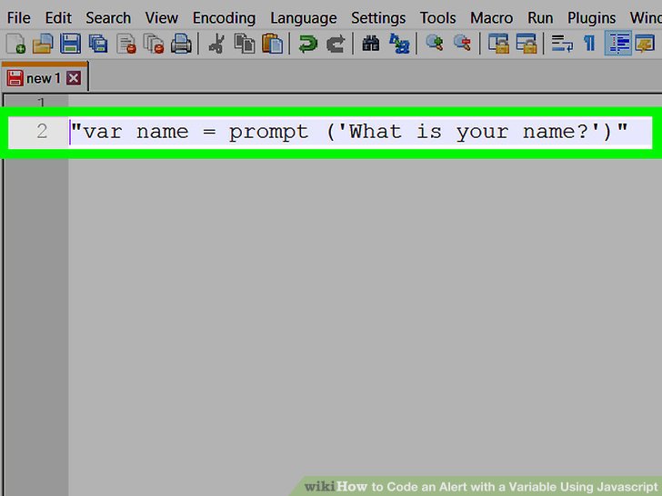 How to Code an Alert with a Variable Using Javascript 3 Steps