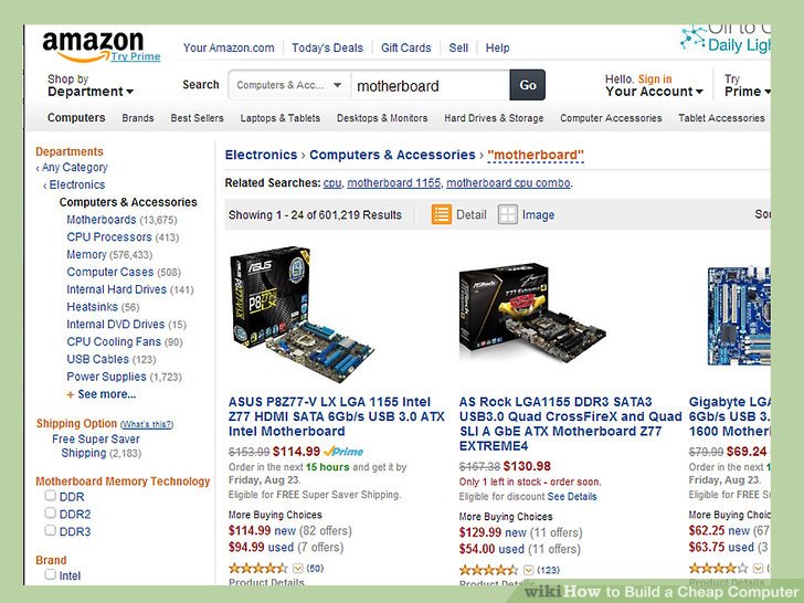 How to Build a Cheap Computer 3 Steps (with Pictures) wikiHow