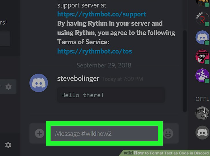 Chat Formatting In Discord