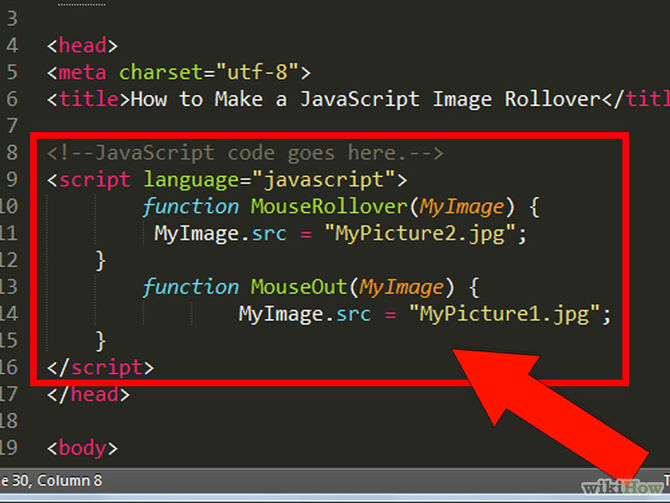 How to Make a JavaScript Image Rollover (with Pictures) wikiHow