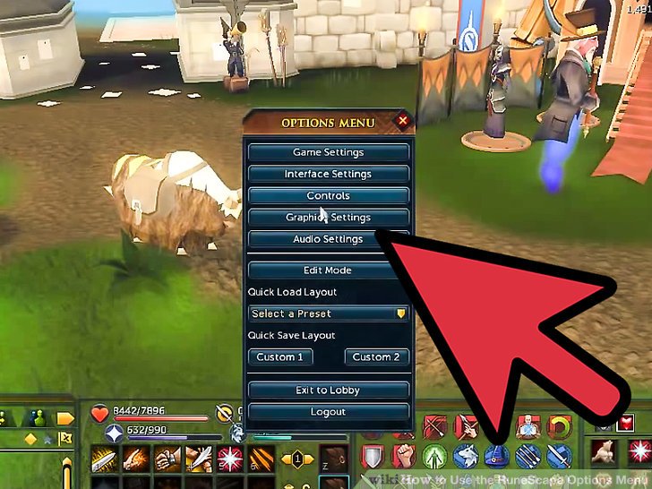 How to Use the RuneScape Options Menu 3 Steps (with Pictures)