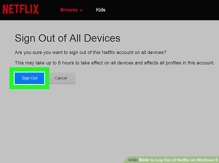 How to Log Out of Netflix on Windows 8 12 Steps (with Pictures)
