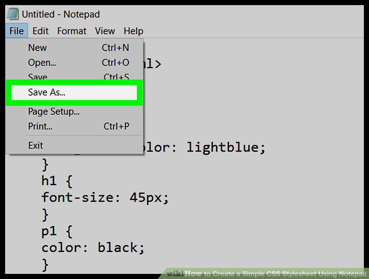How to Create a Simple CSS Stylesheet Using Notepad