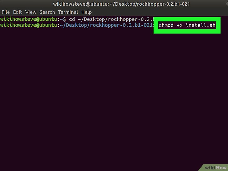 LinuxのターミナルでINSTALL.shを実行する方法