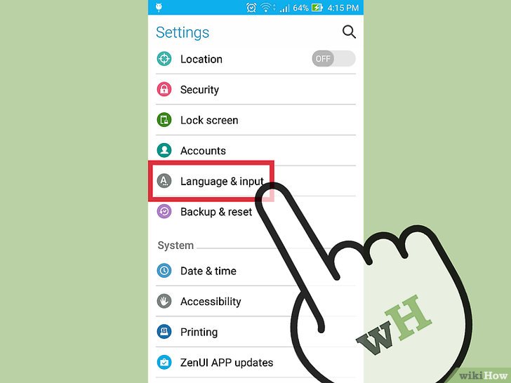 Die Sprache auf der Android Tastatur ändern wikiHow
