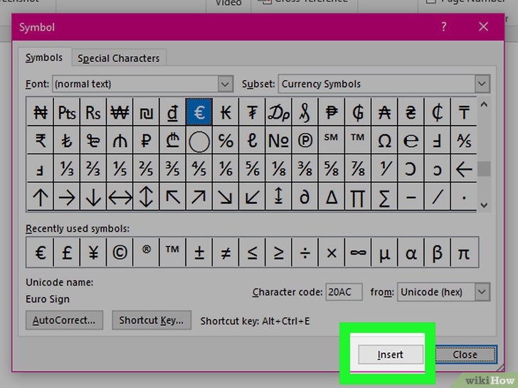 Cómo insertar símbolos en un documento de Word