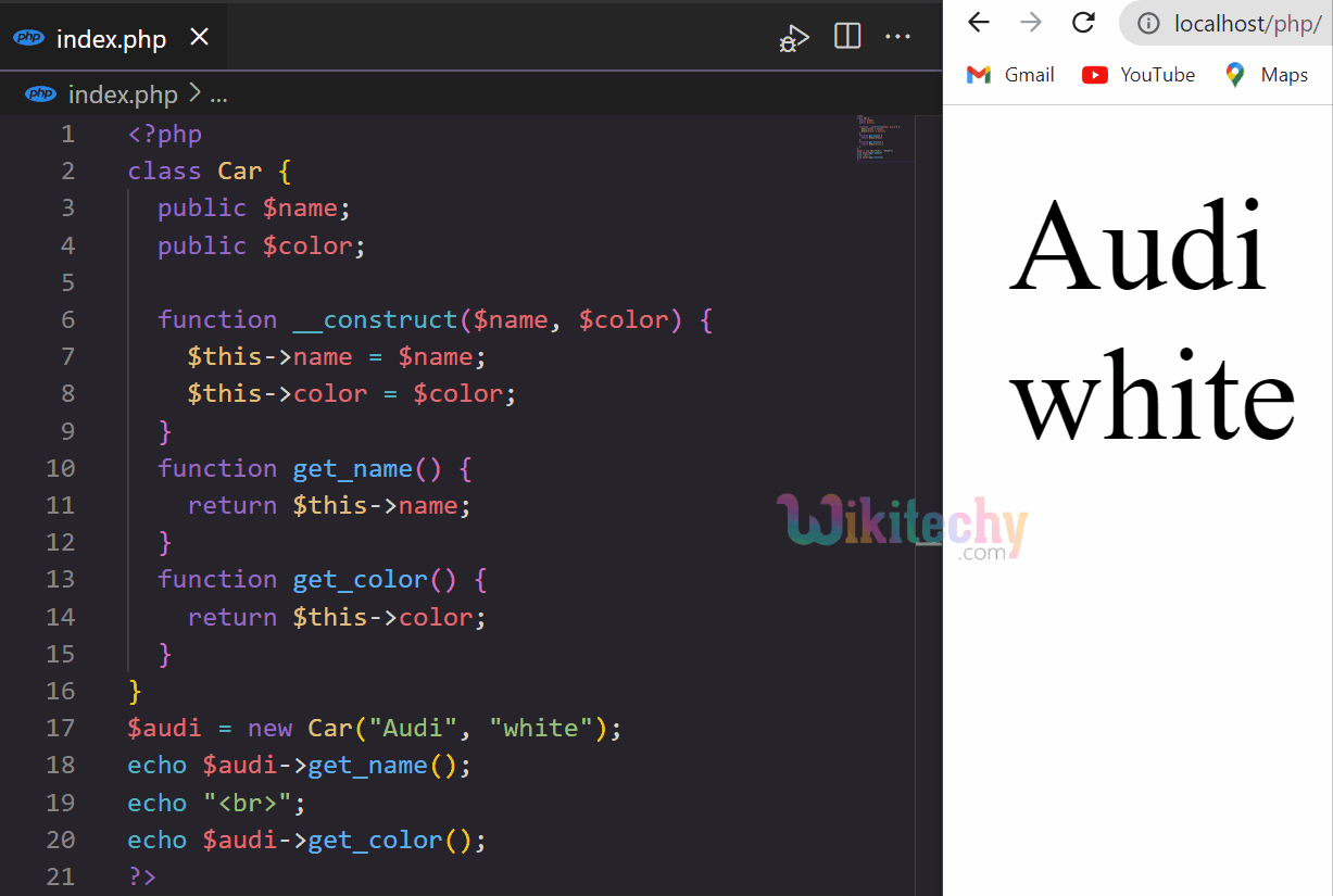 PHP Oops Constructor PHP Constructors and Destructors wikitechy