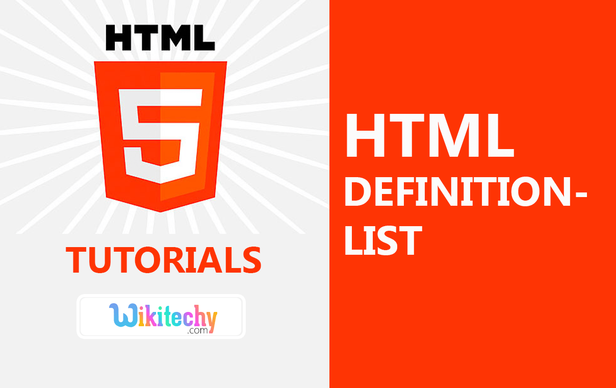 html tutorial Definition list dl tag in HTML html5 html code