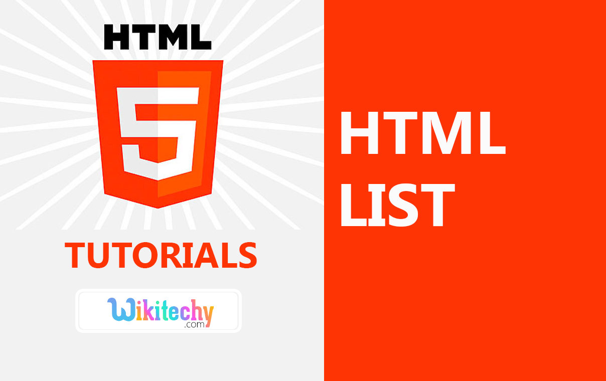 html tutorial list tag in HTML html5 html code html form In