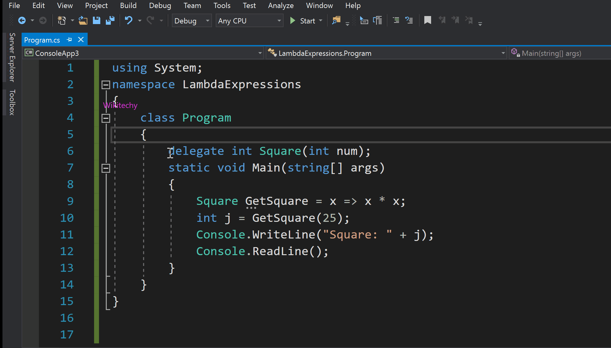 C Anonymous Function Anonymous Method in C