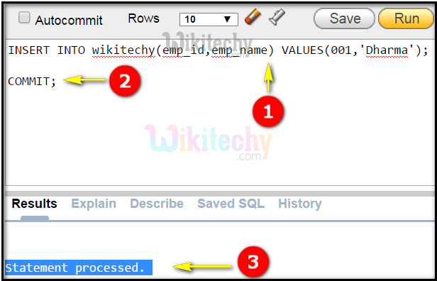 Commit Oracle Commit Command in Oracle By Microsoft Awarded MVP