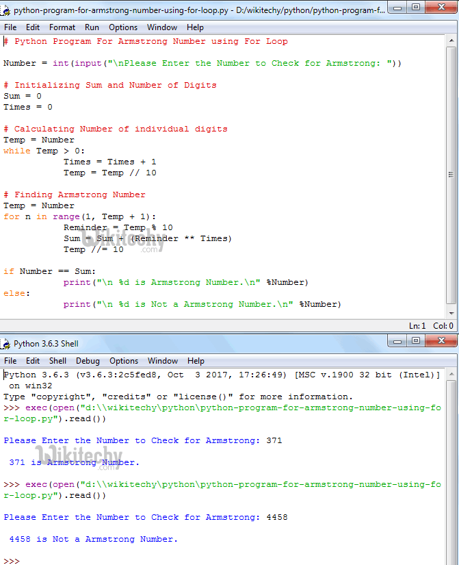 python tutorial Python Program For Armstrong Number By Microsoft