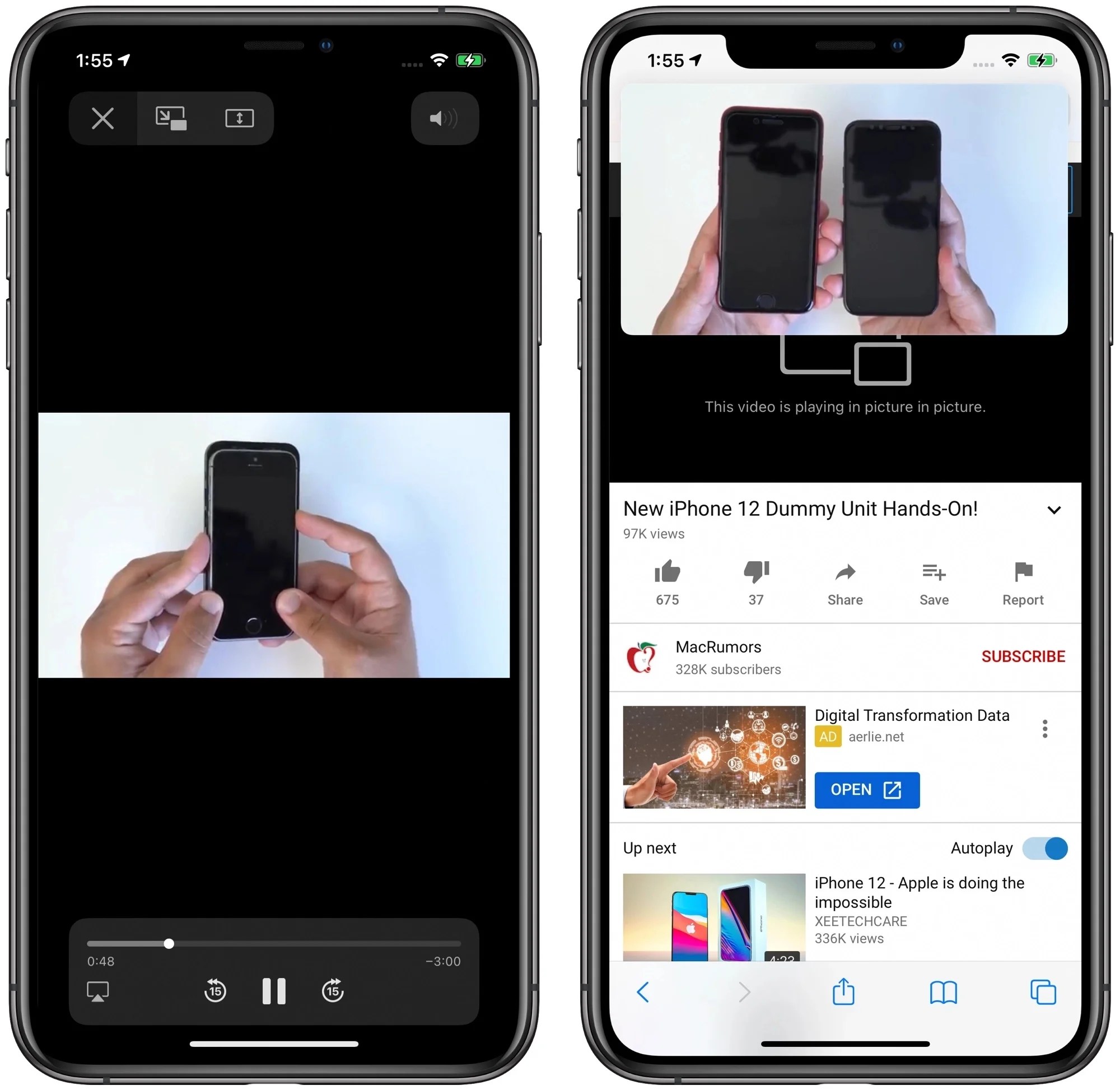 Youtube blocks the PiP feature on iOS for nonpremium