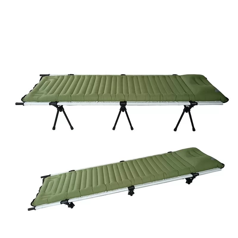 Ultralight Compact Travel Aluminum Camping Cot with Builtin Pump Self