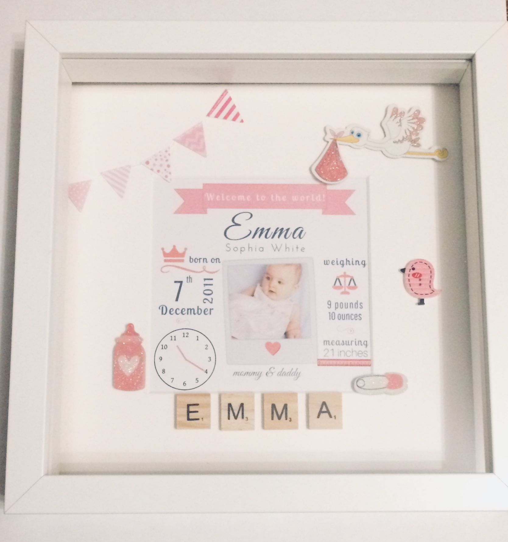 New Baby Christening Gift Wild Atlantic Wall Arts Personalised Frames