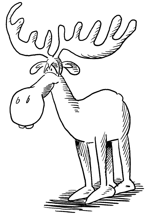 Free Moose Coloring Pages