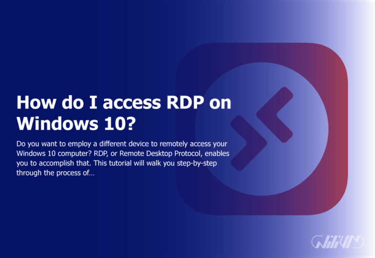 How do I access RDP on Windows 10?