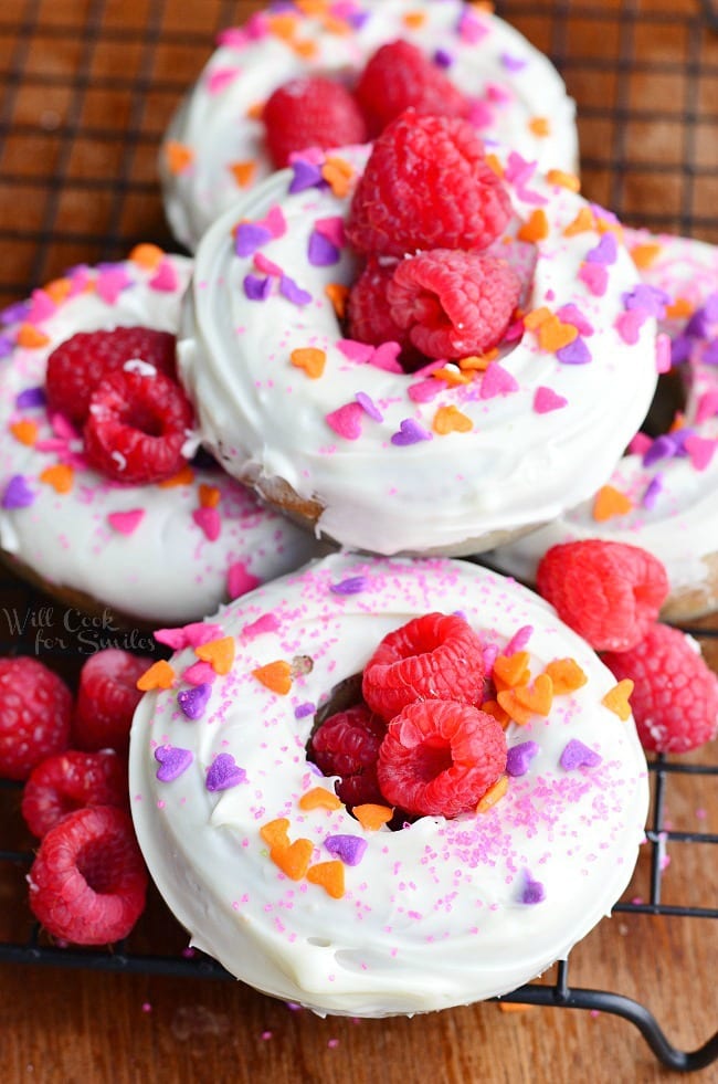 Baked White Chocolate Raspberry Donuts The 36th AVENUE