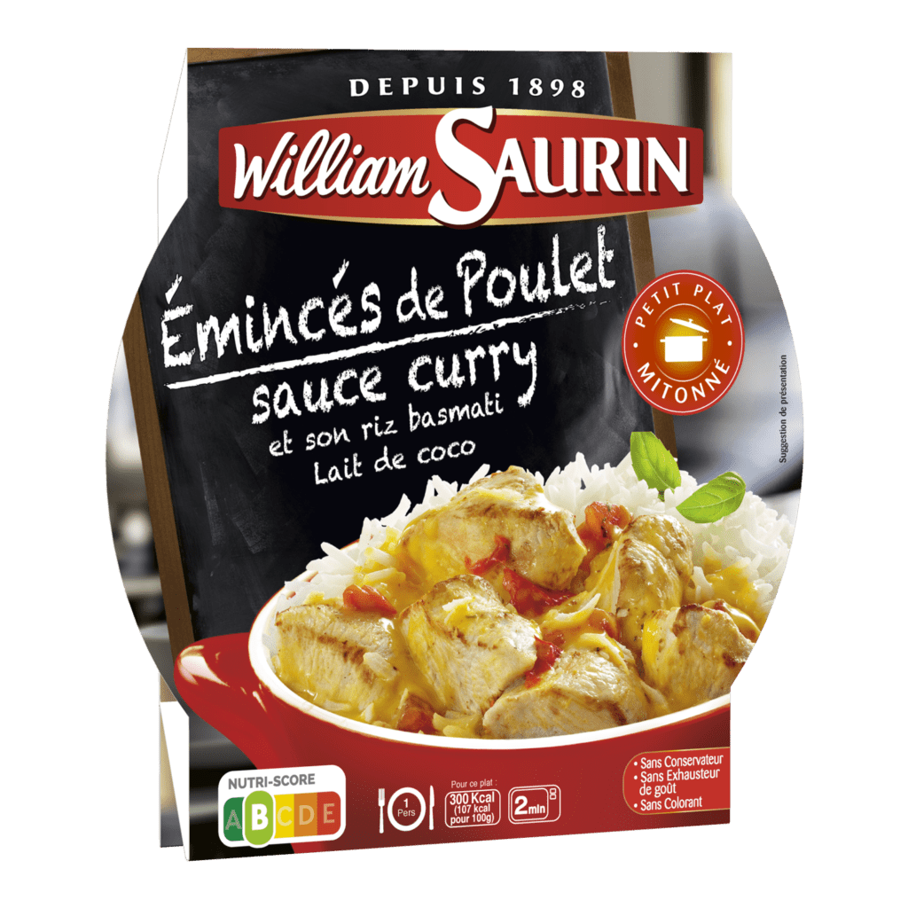 Émincés de poulet au curry William Saurin