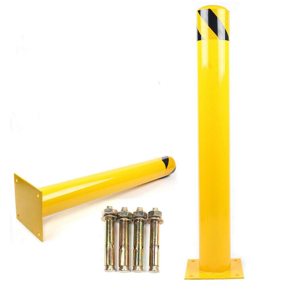 Yellow Safety Bollard Post Road Pile 6