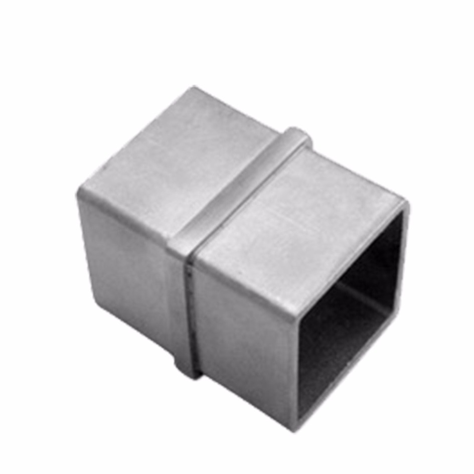 Stainless Steel 2 Way 180 Degree Inline Square Tube Connector