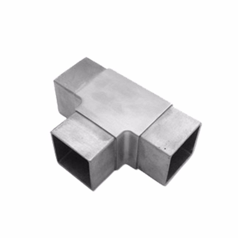 316 Stainless Steel 3 Way Tee Square Tube Connector Supplier
