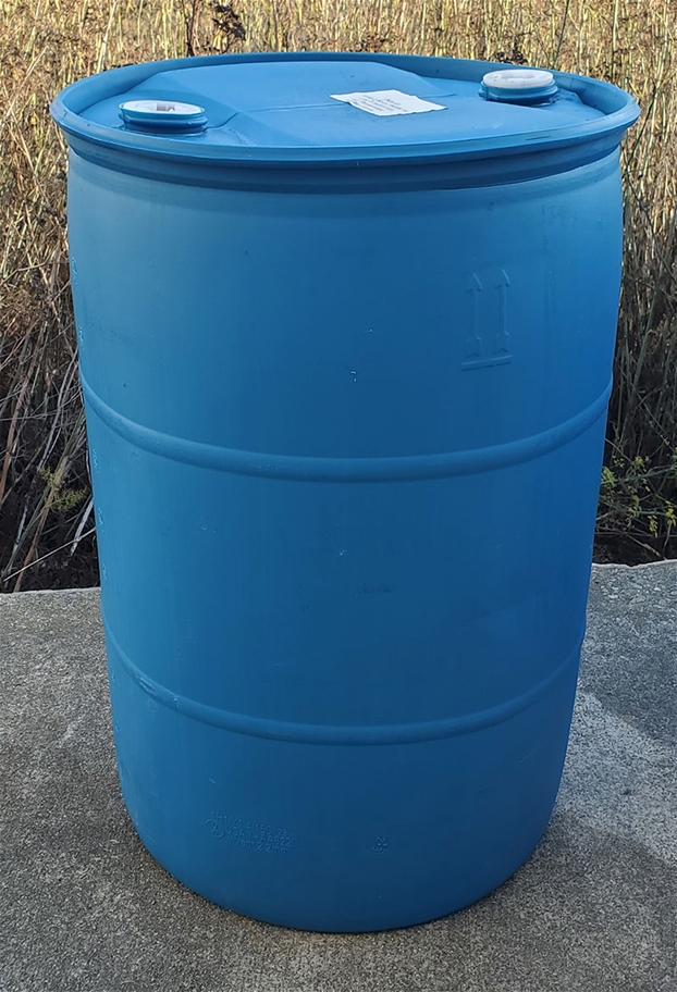 56 Gallon Used Plastic Drum (Will Call Only)