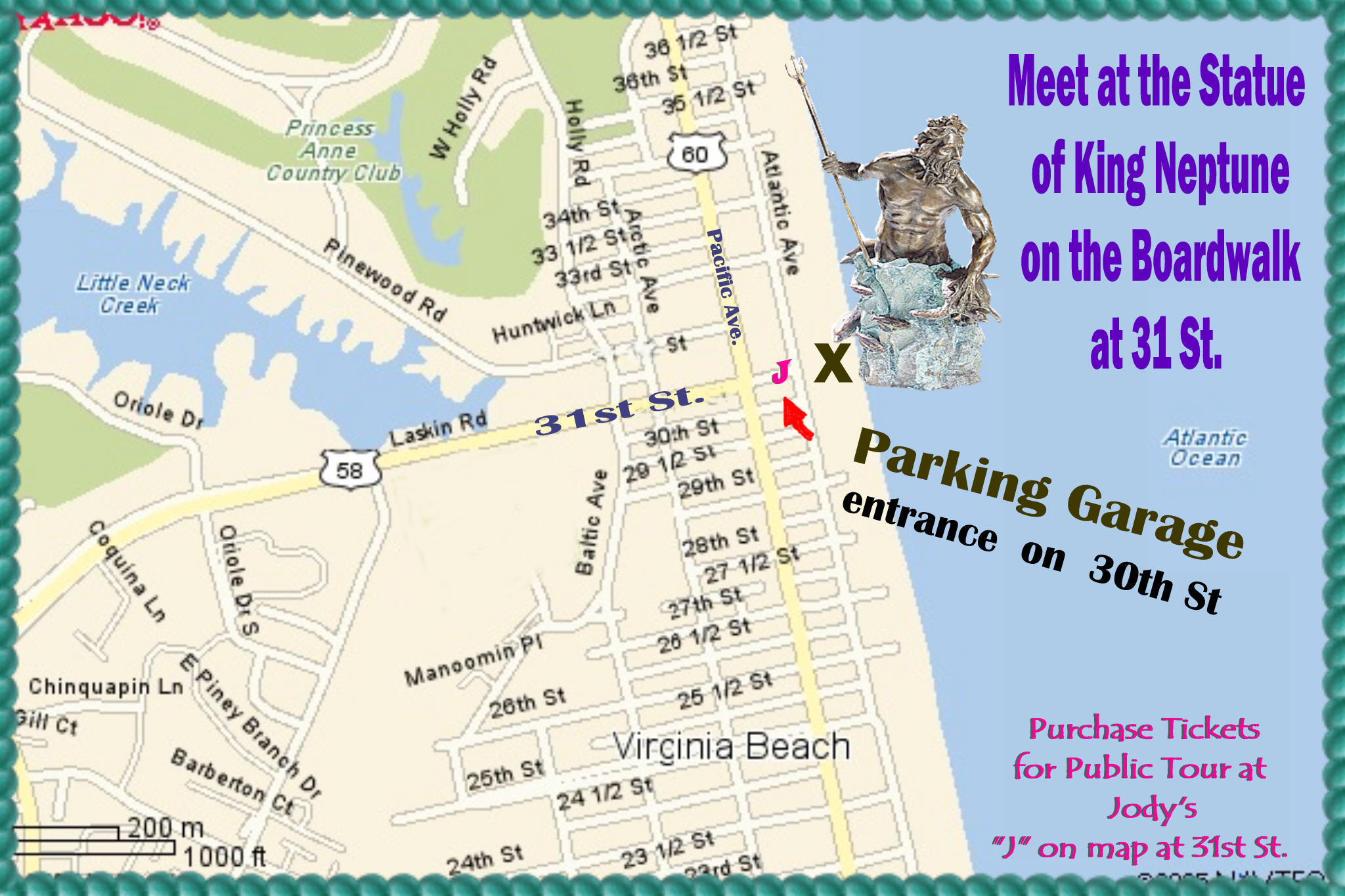 Map Of Virginia Beach Area Virginia Beach Ghost Tour Meeting Location