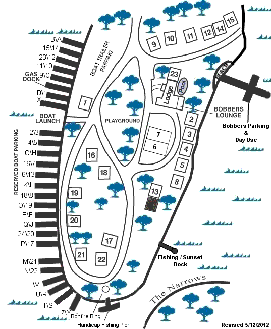 Map of Williams Narrows Resort