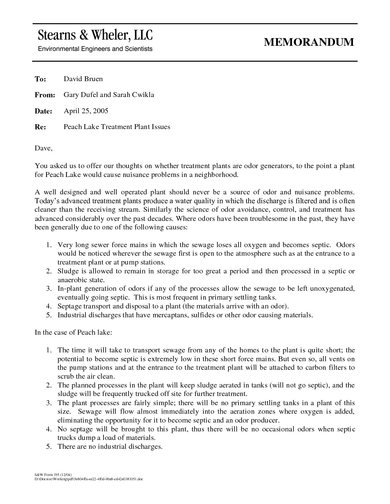 Technical Memo Template williamsonga.us
