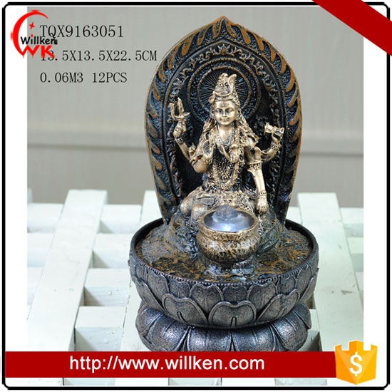 Tabletop ornamental water fountain hindu gods shiva water fountain