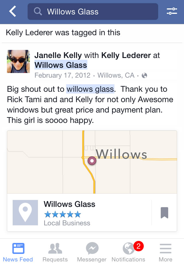 Testimonials Willows Glass