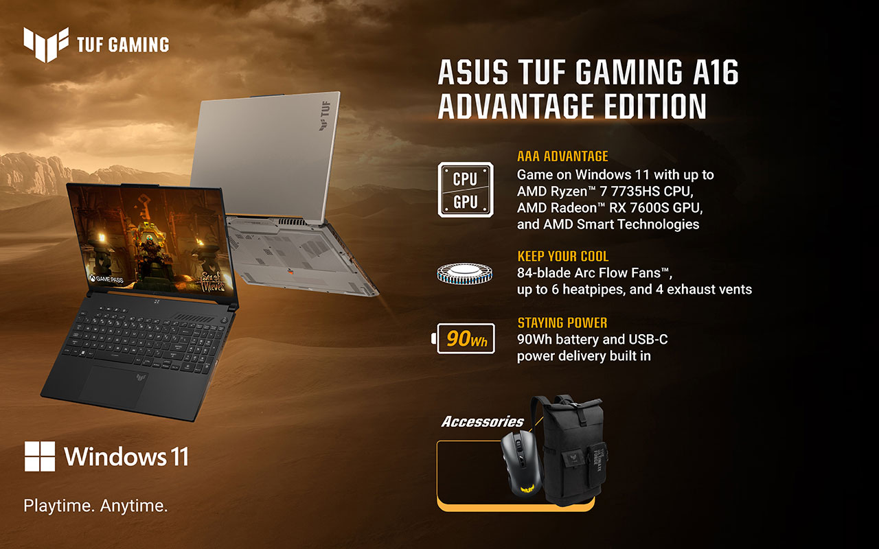 ASUS TUF Gaming A16 Advantage and ROG Zephyrus Duo 16 Releasing in