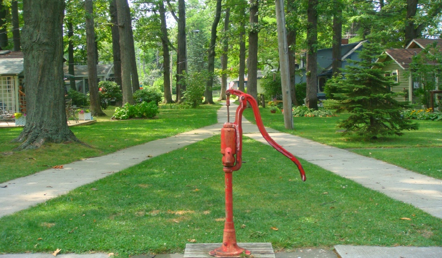 Sunset Island, seperationg Wilson Harbor and Lake Ontario in Wilson NY