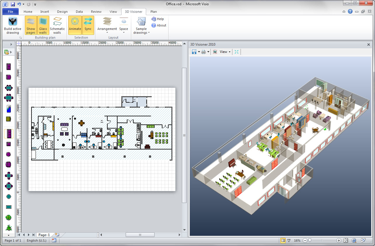 3D Visioner 3D Visualization for Visio screenshots Windows 7 download
