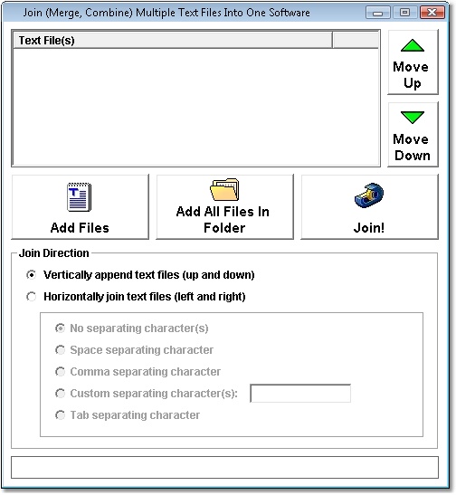 Join (Merge, Combine) Multiple Text Files Into One Software screenshots