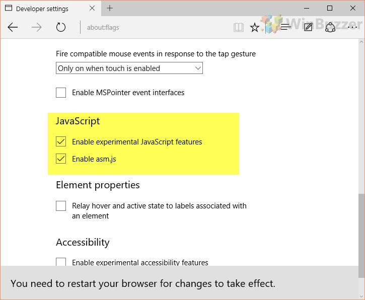 Making Microsoft Edge even faster How to enable ASM.JS javascript