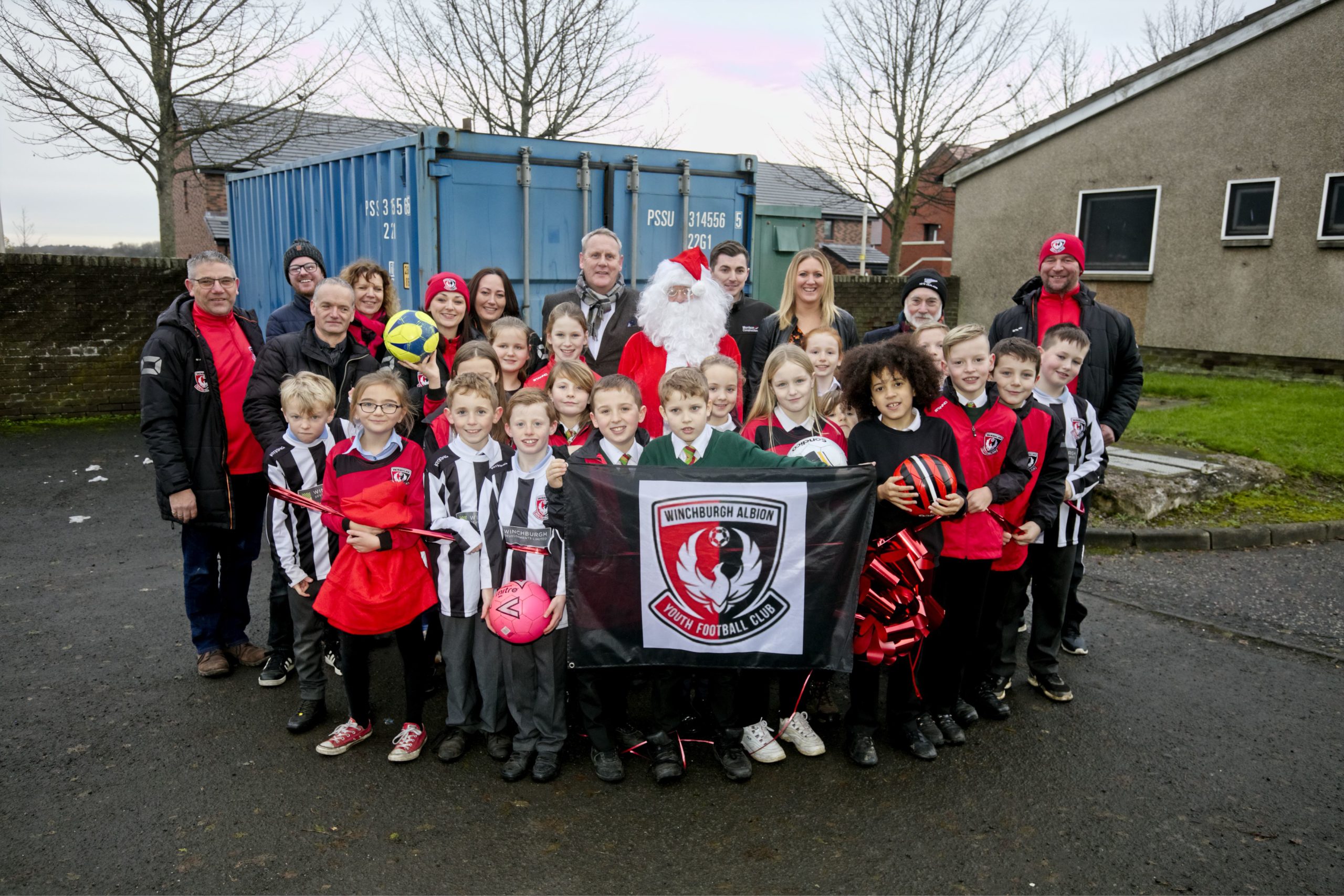 Winchburgh Albion Youth FC enjoys a special Christmas delivery
