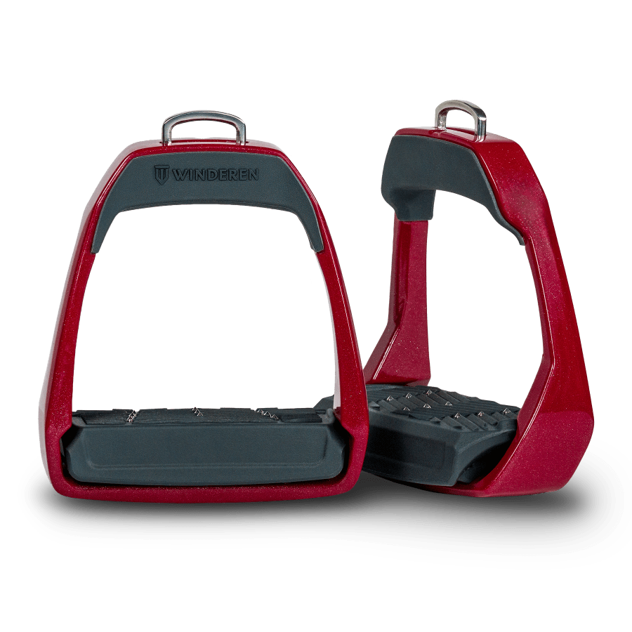 Riding stirrups for jumping, dressage, eventing. Shock absorption and