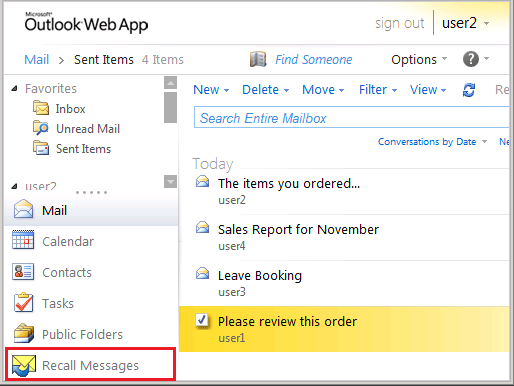 Working with WinDeveloper OWA Recall