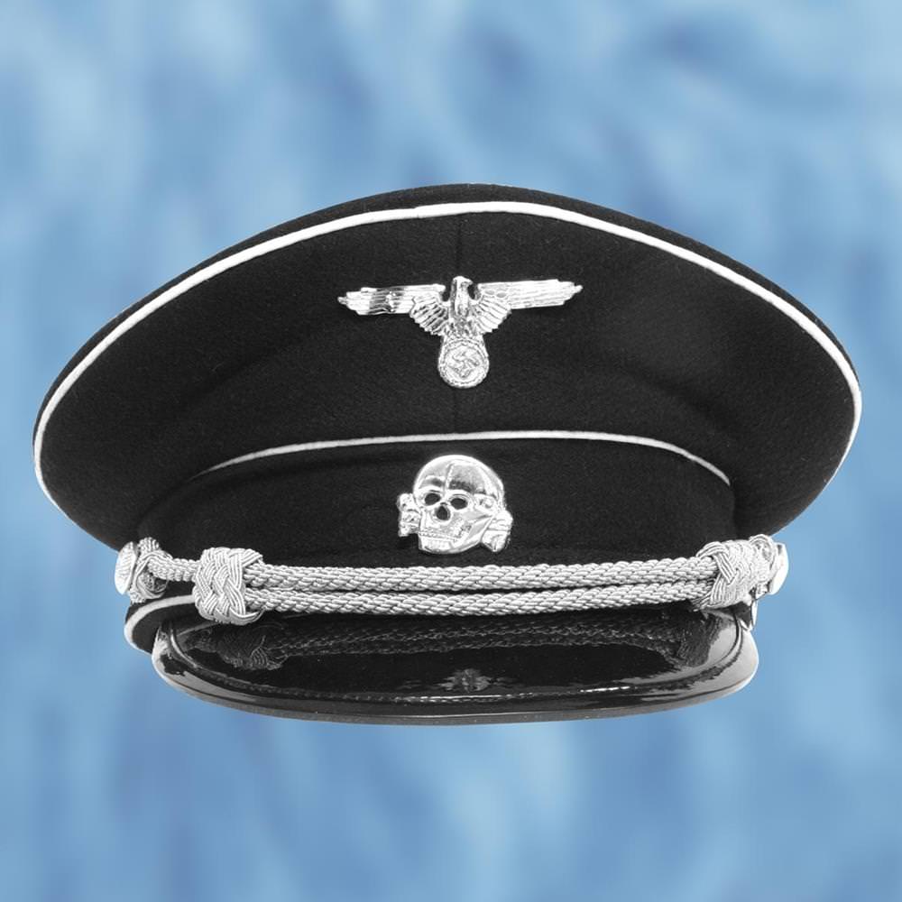 German WWII Reproduction SS Death Head Visor Cap Windlass Steelcrafts