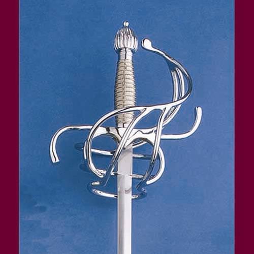 Swept Hilt RapierNickle Silver Basket Windlass Steelcrafts