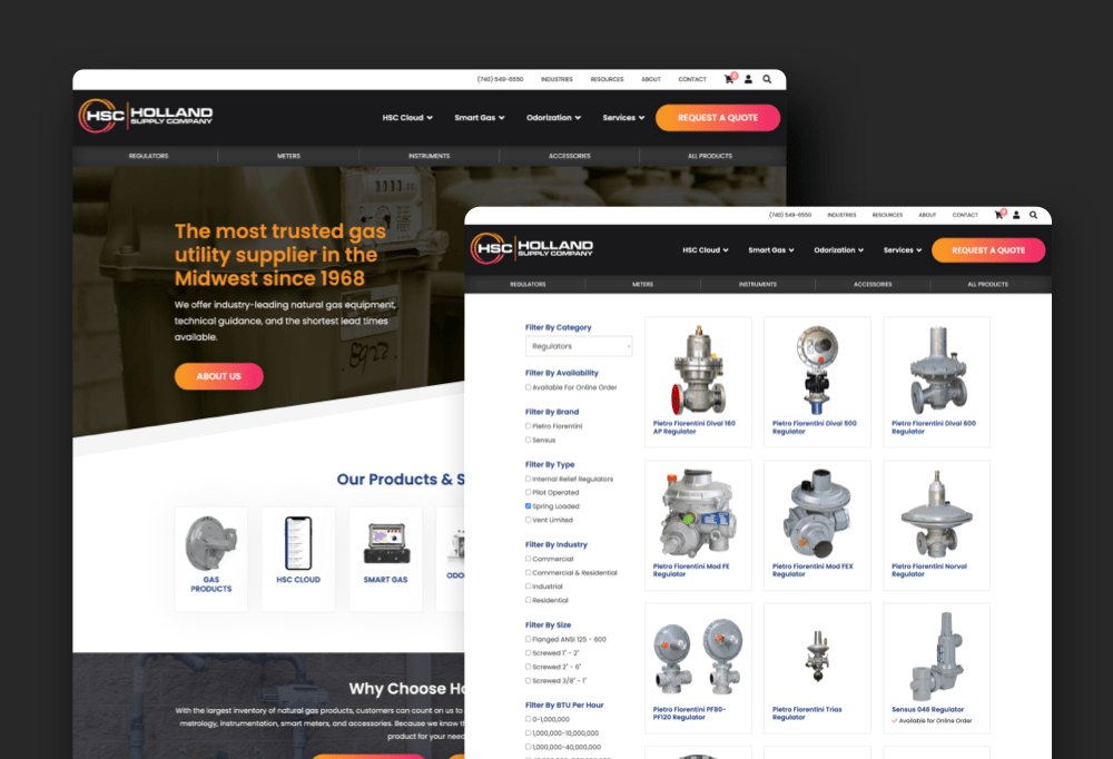 B2B site Redesign for Natural Gas Product Distributor