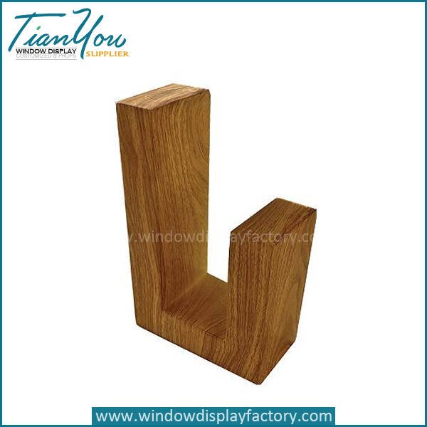 New Style Custom Wood U Shape Display Stand Fixtures Window Display