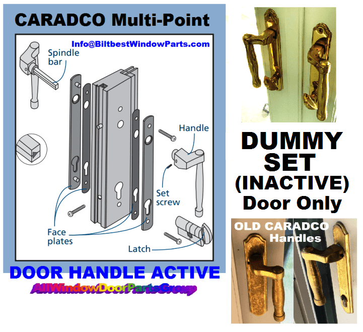 Caradco Sliding Patio Door Replacement Active Handle Set Polished