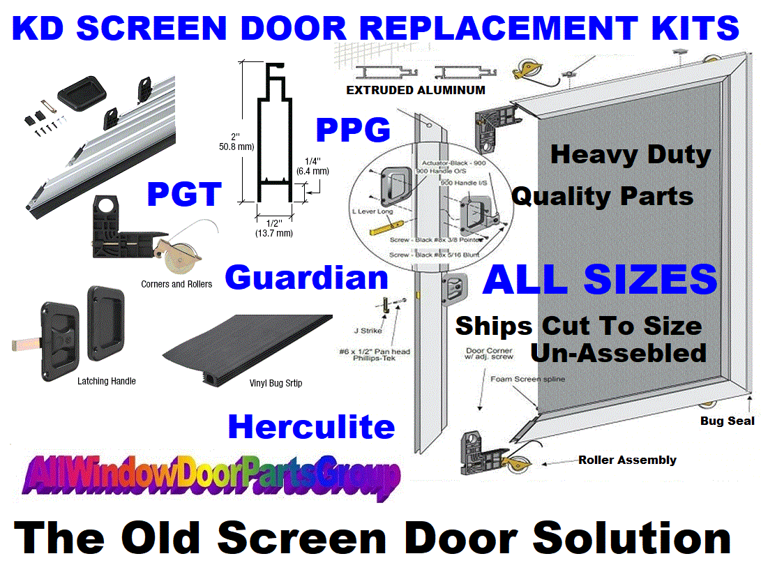 All About Your Patio Screen Door Hardware Parts ID Help Solutions All