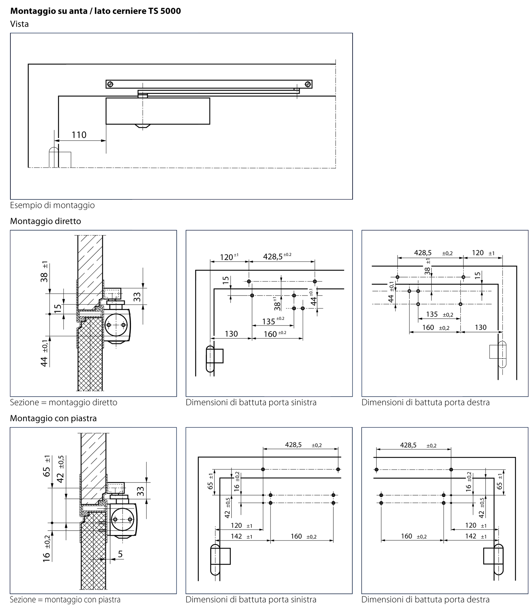 Plane closers Geze TS 5000 Door to Door 1 + Guide Scrolling with Lever