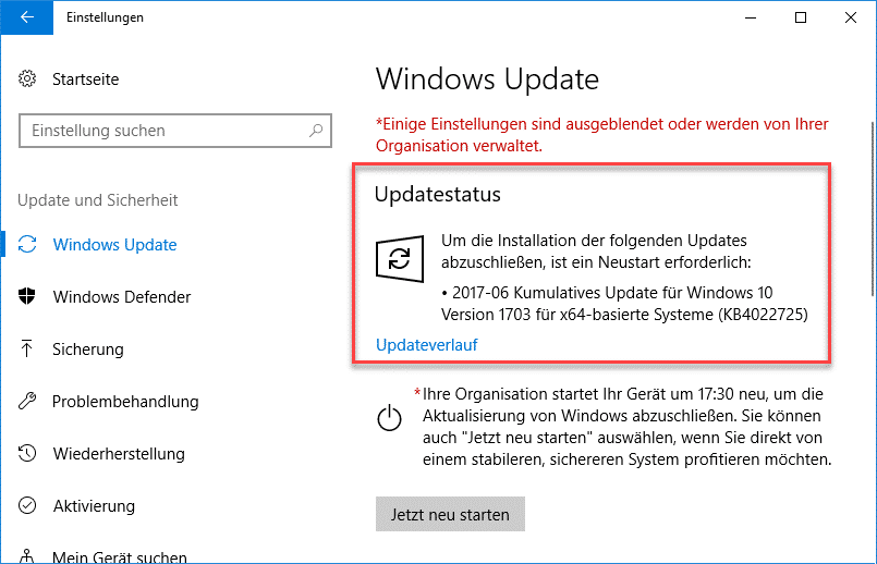 KB4022725 für Windows 10 Version 1703 Creators Update (Build 15063.413 und 15063.414) » Build